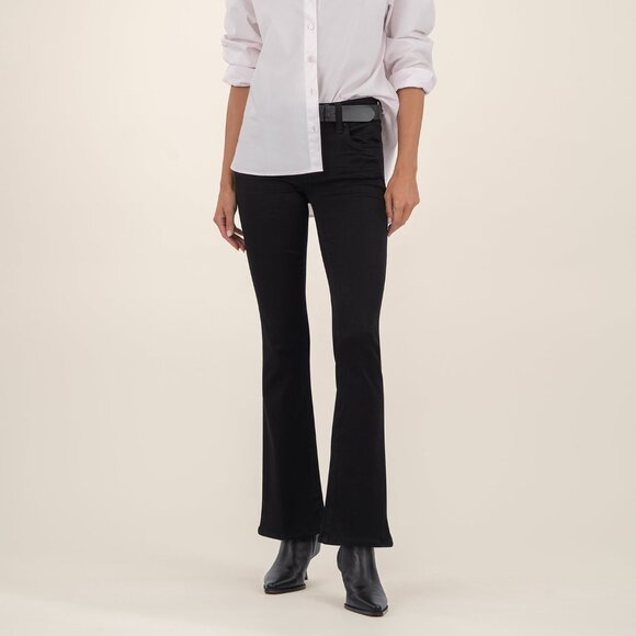 Kut from the Kloth Denim - Kut from the Kloth Natalie Mid Rise Bootcut, Petite Size 16P16P / Black